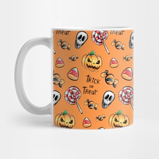 Orange Halloween pattern Mug